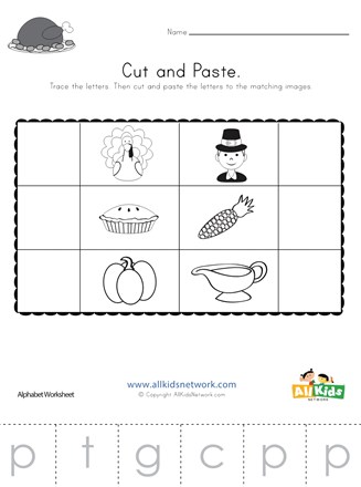 Christmas Beginning Sounds Practice Activity, Cut and Paste Worksheets