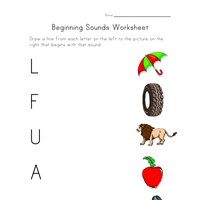 matching beginning sounds worksheets all kids network