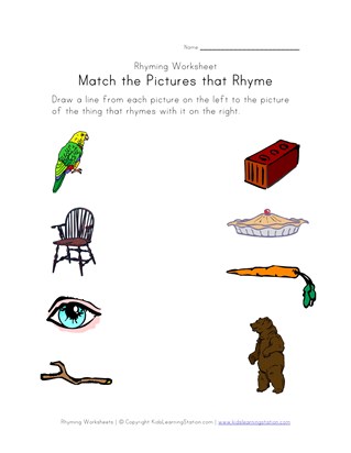 rhyming worksheets phonics for kids all kids network