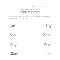 Printables Rhyming Worksheets rhyming worksheets phonics for kids all network
