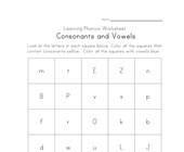 consonants and vowel phonics worksheets all kids network