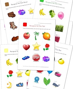 color recognition worksheets