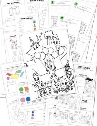 50 Awesome Free Shapes Worksheets All Kids Network