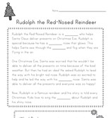 Christmas Cloze Reading Worksheet