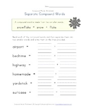 Compound Word Worksheets | All Kids Network