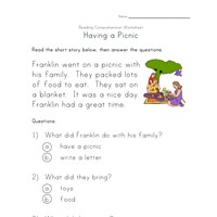 Printables Free Kindergarten Reading Comprehension Worksheets reading comprehension worksheets all kids network