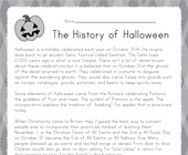 halloween reading worksheets for kindergarten Halloween Reading Worksheet