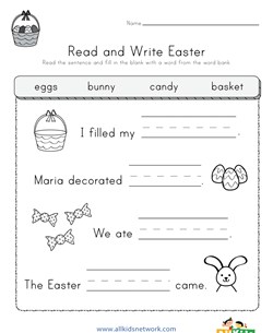 Easter Read and Write Worksheet