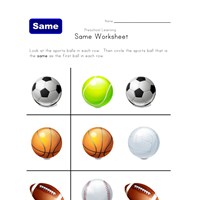 Same and Different Worksheets for Kids | All Kids Network