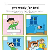 Worksheet Sequencing Worksheets sequencing worksheet bed time all kids network