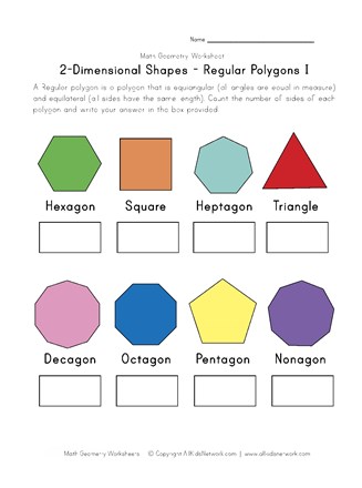 Fill In The Chart For The Regular Polygons