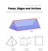 faces, edges and vertices worksheet