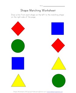 match shapes worksheet