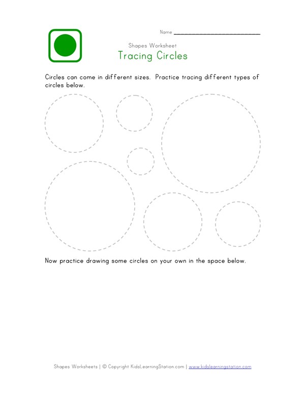 Circle Worksheet For Kids