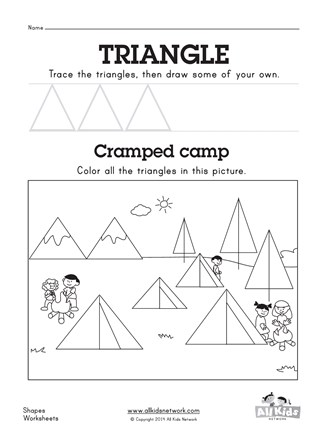 triangle worksheet all kids network