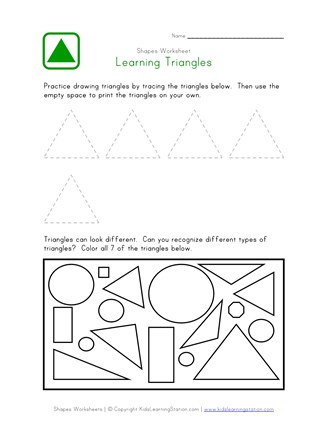 Triangle Worksheet All Kids Network