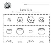 halloween reading worksheets for kindergarten same size worksheet