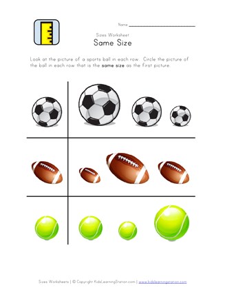 same size worksheet