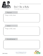 Anti-Bullying Worksheets | All Kids Network