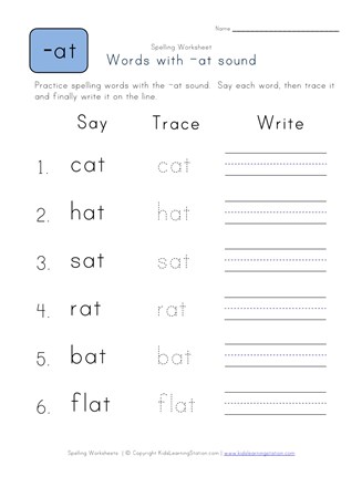 Trace and Write -ink Words