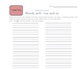 Spelling Worksheets For Words With Ow And Ou Pattern All Kids