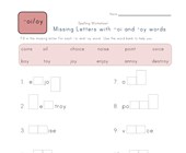spelling worksheets for words with oi and oy pattern all kids network
