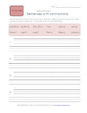 Sentence Writing Practice Worksheets | All Kids Network