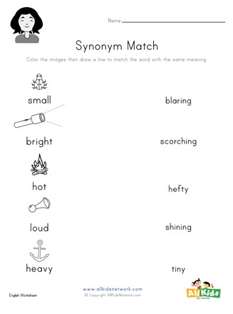 Synonyms Match Worksheet - WordMint