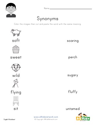 Synonyms Match Worksheet - WordMint