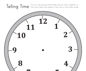kid timetable worksheet Telling Time Flash Cards