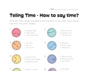 kid timetable worksheet How to Say the Time 2