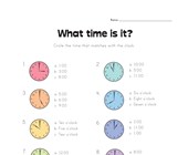 Circle the Time Worksheet