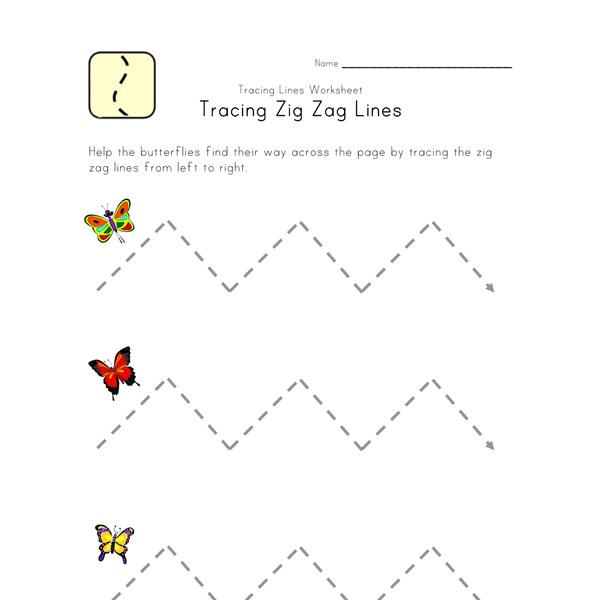 trace zig zag lines worksheet all kids network