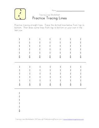 line tracing worksheet