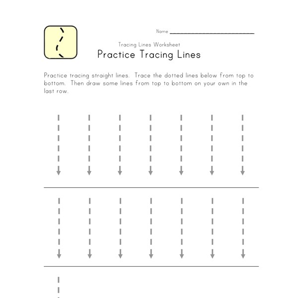 trace lines down worksheet all kids network
