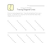 Slanting Line Pattern Worksheets For Kindergarten - Preschool Worksheet