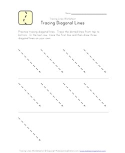 tracing slanted lines