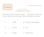 first grade vocabulary worksheets all kids network