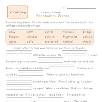 Printables Blank Vocabulary Worksheet fill in the blanks vocabulary worksheet 1 all kids network
