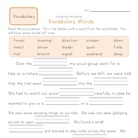 Printables Second Grade Vocabulary Worksheets second grade vocabulary worksheets all kids network