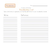 customizable vocabulary worksheets all kids network