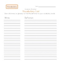 Printables Blank Vocabulary Worksheet customizable vocabulary worksheets all kids network