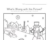 worksheet winter activities What's Wrong with the Picture - Winter