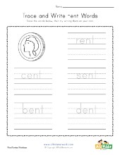 -ent Word Family Worksheets | All Kids Network