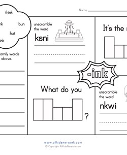 -ink Word Family Activities