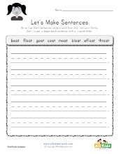 Sentence Writing Practice Worksheets | All Kids Network