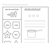 Ot Word Family Worksheets | All Kids Network