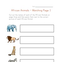 Animals Worksheets - African Animals | All Kids Network