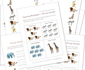 African Animals Worksheets