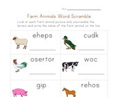 Farm Animals Worksheets | All Kids Network